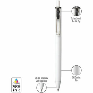 uni ONE Gel Pen - Medium Pen Point - 0.7 mm Pen Point Size - Multi Gel-based Ink - 4 / Pack
