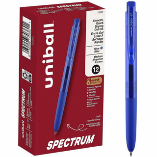 uni Spectrum Gel Pen - Medium Pen Point - 0.7 mm Pen Point Size - Blue Gel-based Ink - 1 Dozen
