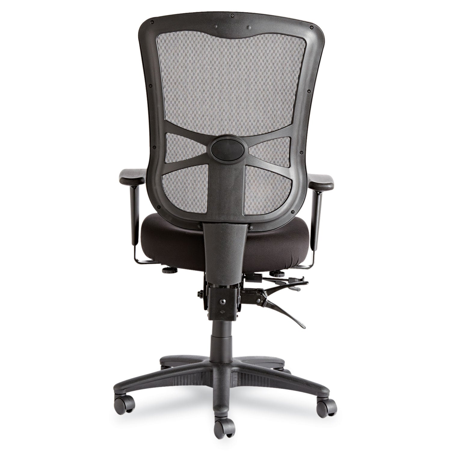 Alera Elusion Series Mesh High-Back Multifunction Chair, Supports Up to 275 lb, 17.2" to 20.6" Seat Height, Black - 