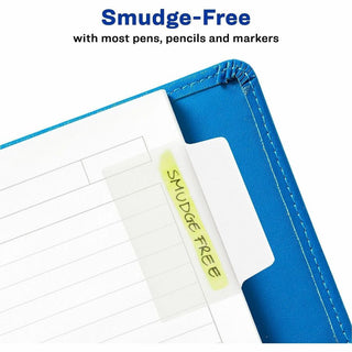 Avery Ultra Tabs Repositionable Multi-Use Tabs - 24 Tab(s) - 8 Tab(s)/Set - Clear Film, White Paper Tab(s) - 3