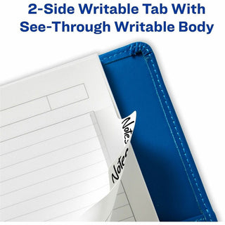 Avery Ultra Tabs Repositionable Margin Tabs - 24 Tab(s) - 6 Tab(s)/Set - Clear Film, White Paper Tab(s) - 4