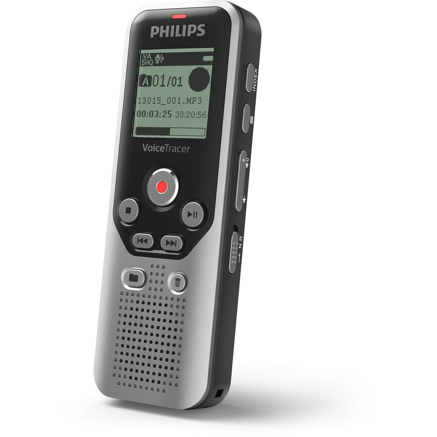Philips Voice Tracer Audio Recorder DVT1250 - 8 GBmicroSD, SD Supported - 1.3" LCD - WAV - Headphone - 583 HourspeaceRecording Time - Portable