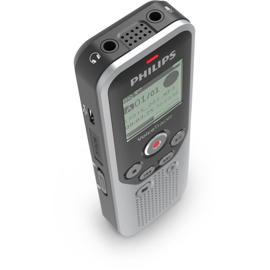 Philips Voice Tracer Audio Recorder DVT1250 - 8 GBmicroSD, SD Supported - 1.3" LCD - WAV - Headphone - 583 HourspeaceRecording Time - Portable