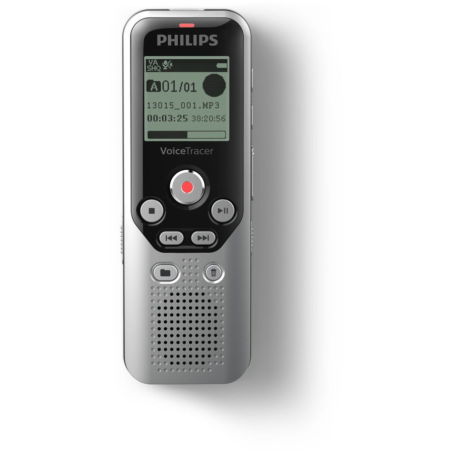 Philips Voice Tracer Audio Recorder DVT1250 - 8 GBmicroSD, SD Supported - 1.3" LCD - WAV - Headphone - 583 HourspeaceRecording Time - Portable