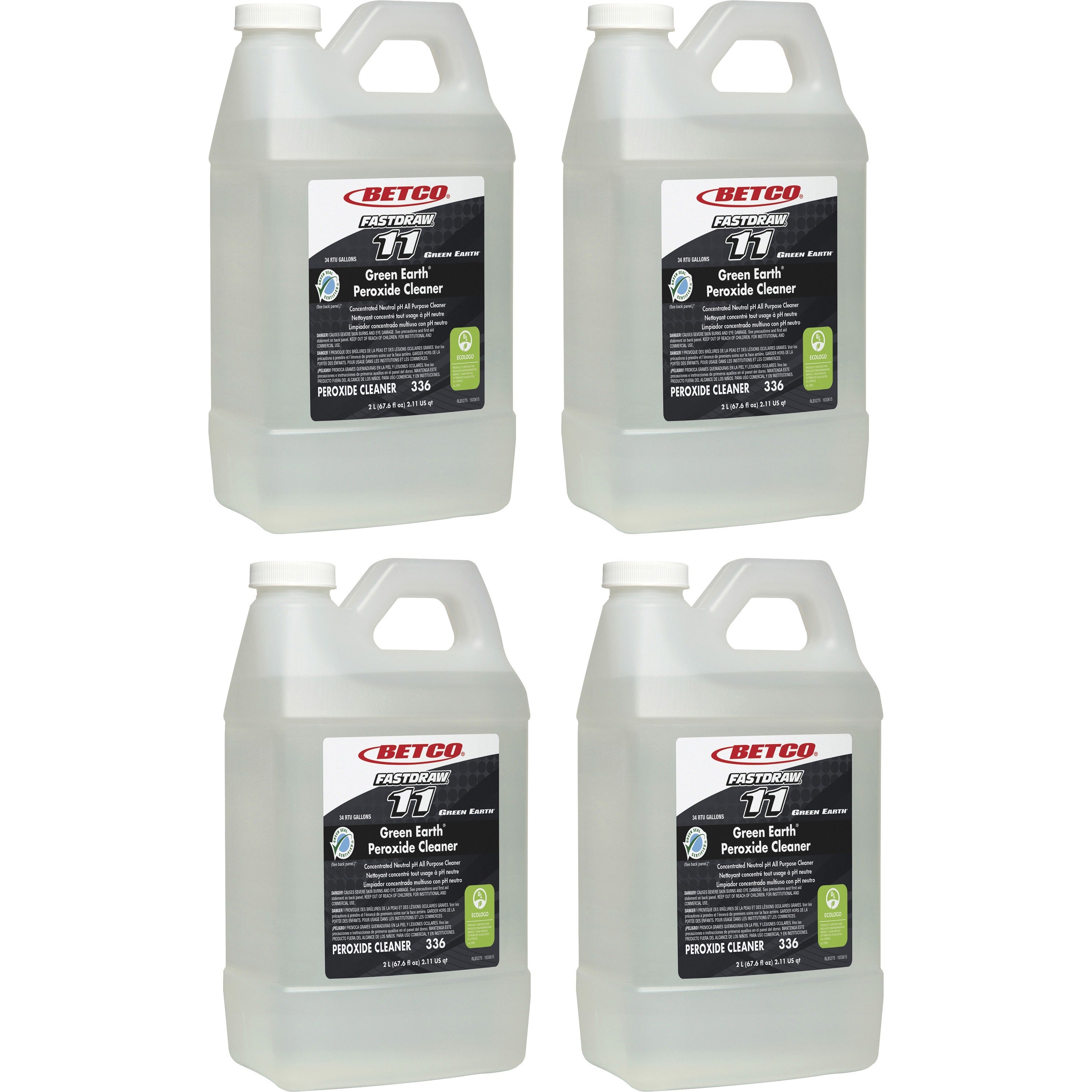 betco-green-earth-peroxide-cleaner-fastdraw-11-concentrate-676-fl-oz-21-quart-fresh-mint-scent-4-carton-clear_bet3364700ct - 1
