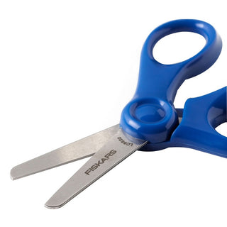 Fiskars 5" Blunt-tip Kids Scissors - 5" Overall LengthSafety Edge Blade - Blunted Tip - Blue - 1 Each