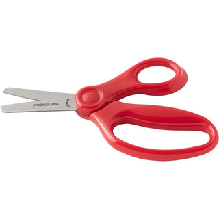 Fiskars 5" Blunt-tip Kids Scissors - 5" Overall LengthSafety Edge Blade - Blunted Tip - Red - 1 Each