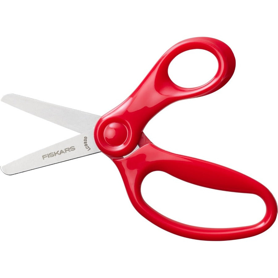 Fiskars 5" Blunt-tip Kids Scissors - 5" Overall LengthSafety Edge Blade - Blunted Tip - Red - 1 Each