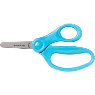Fiskars 5" Blunt-tip Kids Scissors - 5" Overall LengthSafety Edge Blade - Blunted Tip - Turqoise - 1 Each