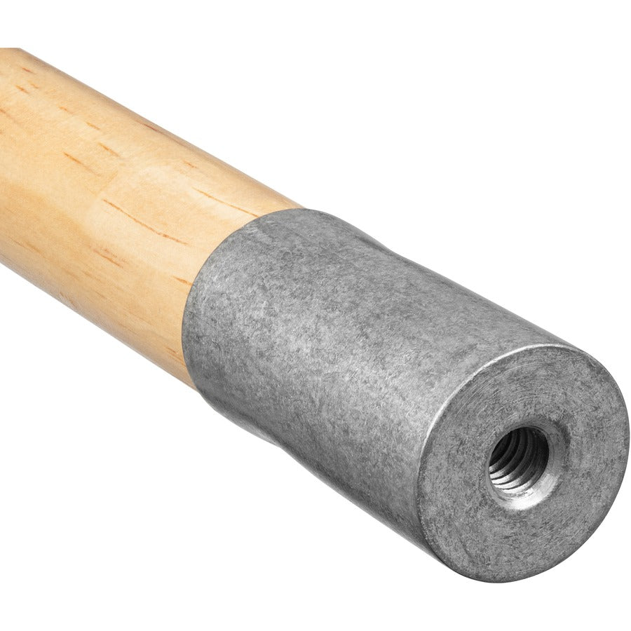 genuine-joe-screw-mop-replacement-handle-60-length-094-diameter-natural-hardwood-metal-1-each_gjo18331 - 2