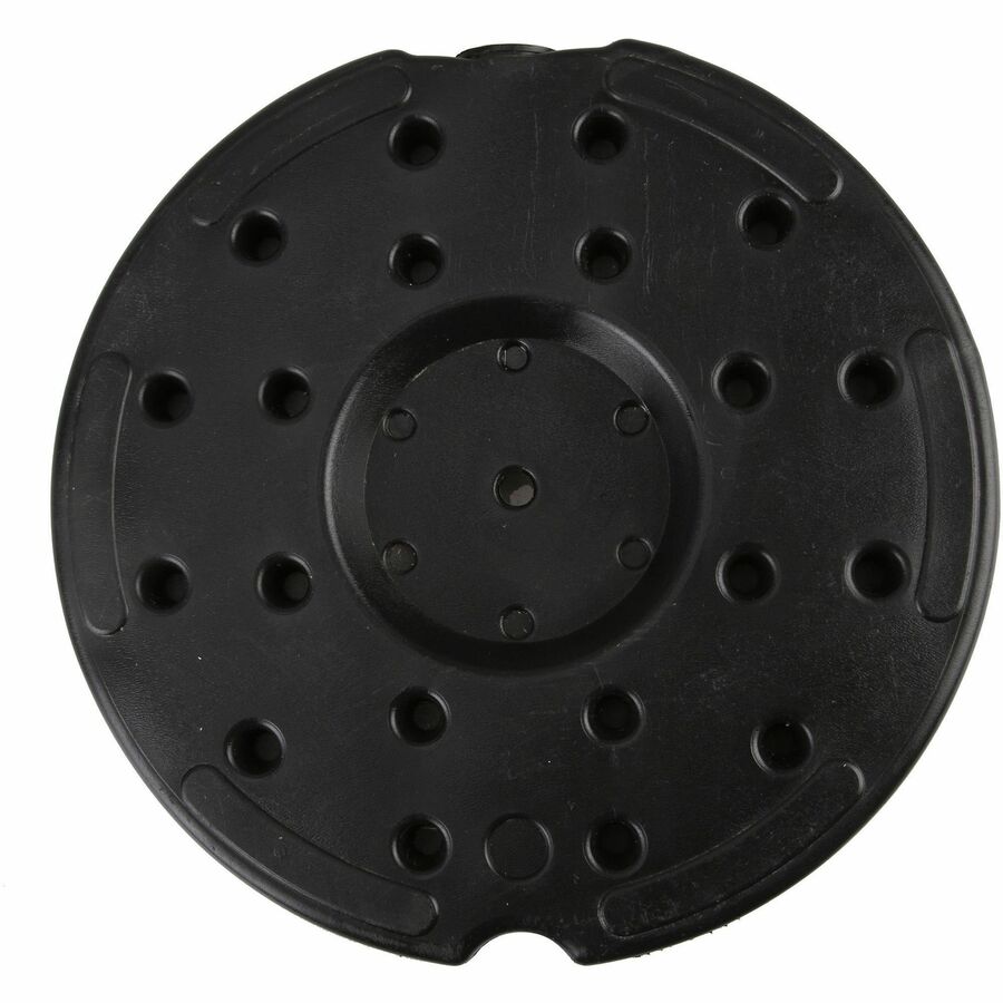 Genuine Joe Crowd-Control Bases - Rubber Feet - Floor Standing - Black - Steel, Concrete - 2 / Carton