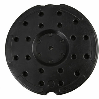 Genuine Joe Crowd-Control Bases - Rubber Feet - Floor Standing - Black - Steel, Concrete - 2 / Carton
