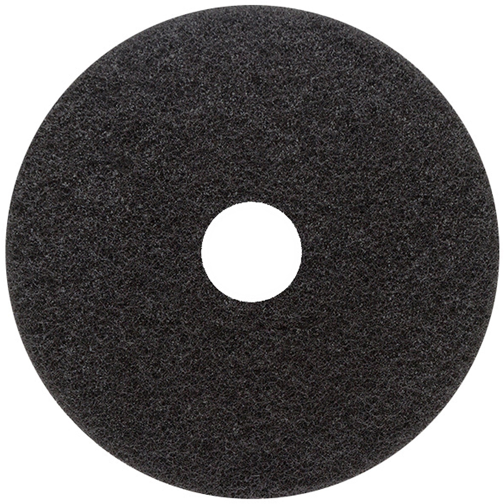 genuine-joe-black-floor-stripping-pad-5-carton-round-x-18-diameter-stripping-175-rpm-to-350-rpm-speed-supported-heavy-duty-resilient-flexible-long-lasting-fiber-black_gjo18404 - 1