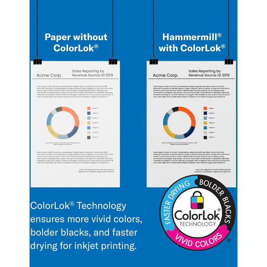 Hammermill Copy Plus Paper - White - 92 Brightness - Letter - 8 1/2" x 11" - 20 lb Basis Weight - 10 / Carton - Acid-free, Quick Drying - White