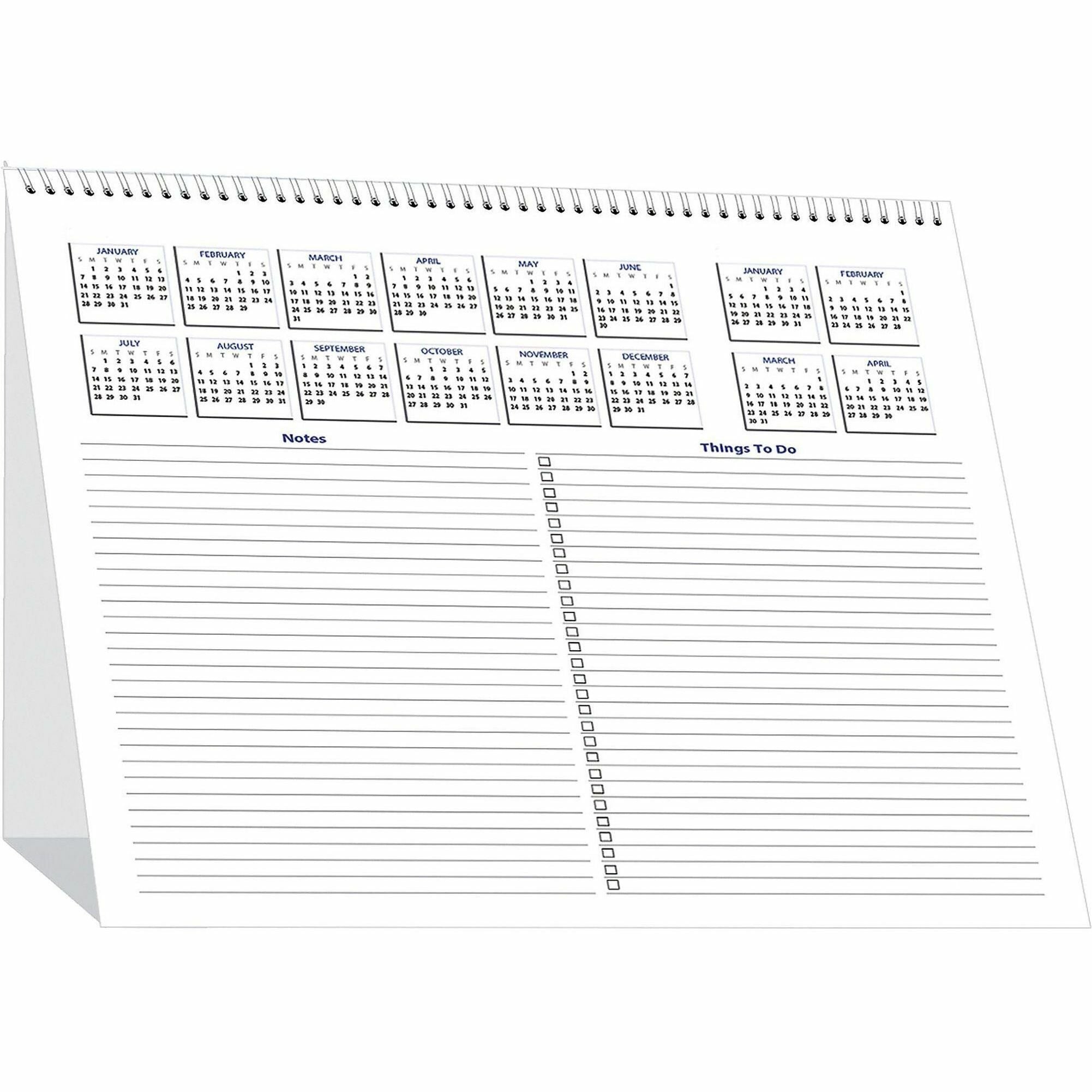 house-of-doolittle-cosmos-desktop-tent-calendar-monthly-12-month-january-2024-december-2024-spiral-bound-desktop-multi-paper-6-height-x-6-width-reference-calendar-printed-dated-planning-page-daily-block-1-each_hod3639 - 3