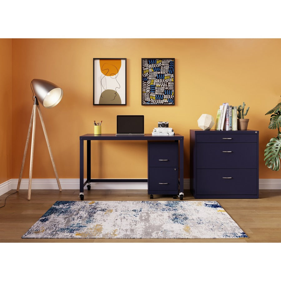lorell-soho-personal-mobile-desk-for-table-toprectangle-top-200-lb-capacity-48-table-top-length-x-24-table-top-width-30-height-assembly-required-navy-steel-1-each_llr18335 - 5