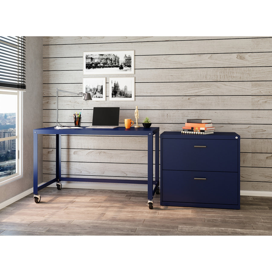 lorell-soho-personal-mobile-desk-for-table-toprectangle-top-200-lb-capacity-48-table-top-length-x-24-table-top-width-30-height-assembly-required-navy-steel-1-each_llr18335 - 4