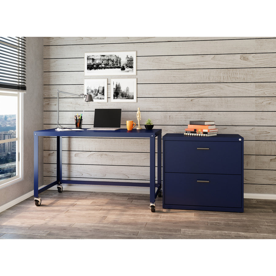 lorell-soho-personal-mobile-desk-for-table-toprectangle-top-200-lb-capacity-48-table-top-length-x-24-table-top-width-30-height-assembly-required-navy-steel-1-each_llr18335 - 4