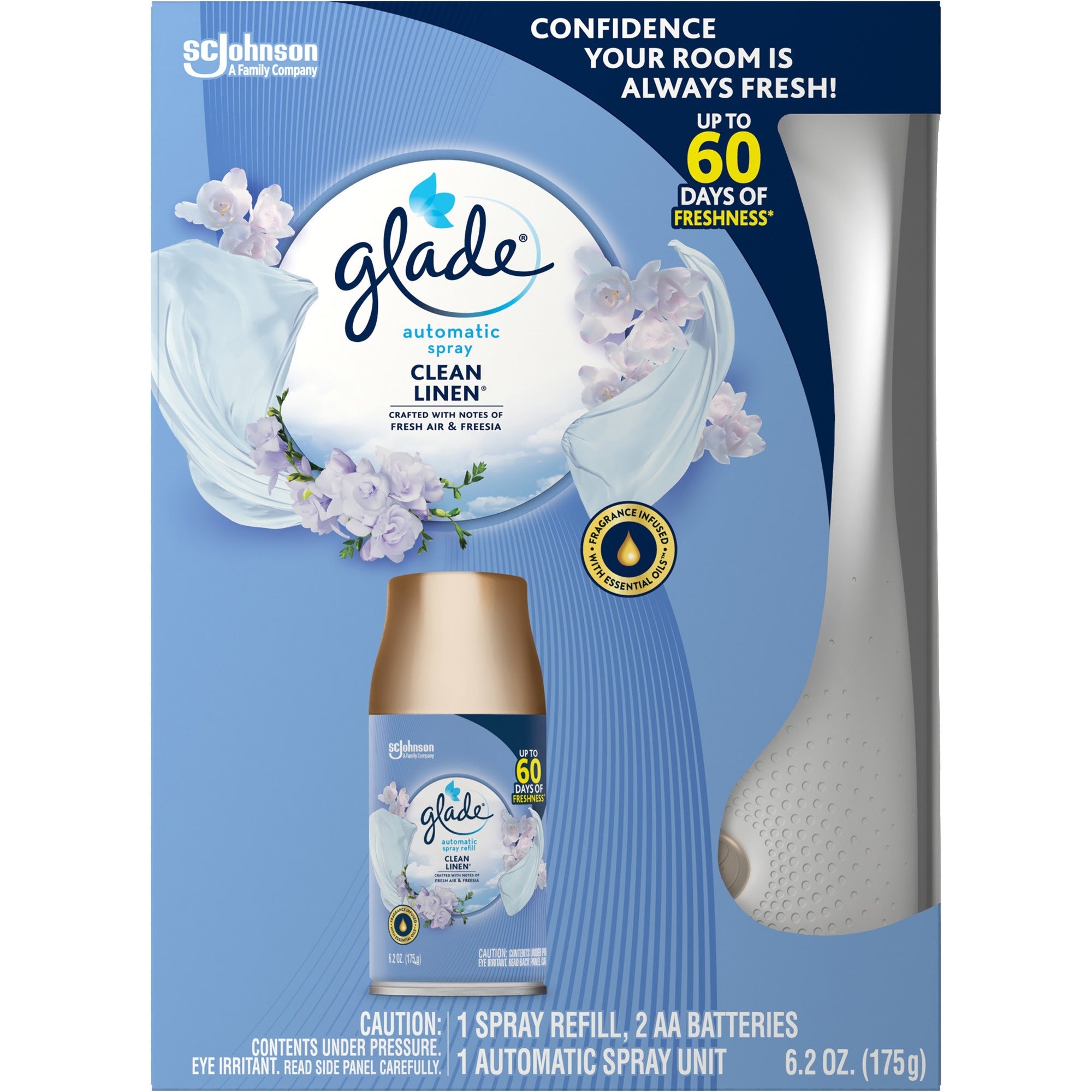 glade-clean-linen-automatic-spray-kit-620-oz-clean-linen-60-day-4-carton_sjn329349ct - 1