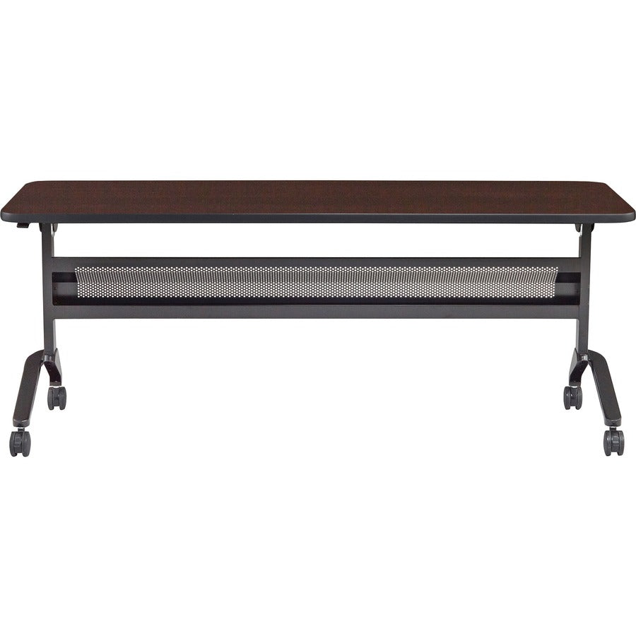 Safco Flip-N-Go Rectangular Training Table - For - Table TopMocha Rectangle Top - Black Base - 150 lb Capacity x 72" Table Top Width x 24" Table Top Depth x 1.20" Table Top Thickness - 29" Height - Assembly Required - Low Pressure Laminate (LPL) Top