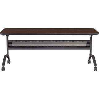 Safco Flip-N-Go Rectangular Training Table - For - Table TopMocha Rectangle Top - Black Base - 150 lb Capacity x 72" Table Top Width x 24" Table Top Depth x 1.20" Table Top Thickness - 29" Height - Assembly Required - Low Pressure Laminate (LPL) Top
