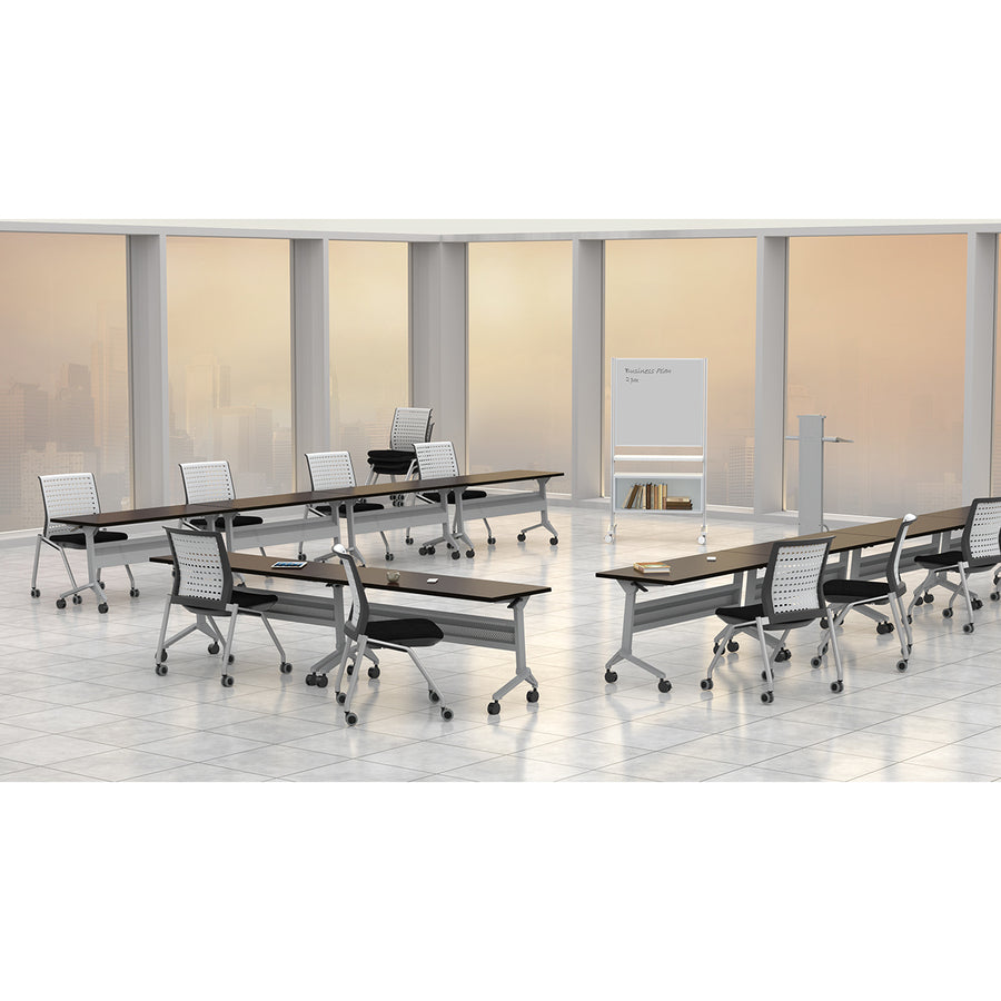 safco-flip-n-go-rectangular-training-table-for-table-topmocha-rectangle-top-black-base-150-lb-capacity-x-72-table-top-width-x-24-table-top-depth-x-120-table-top-thickness-29-height-assembly-required-low-pressure-laminate-lpl-top_saflf2472tsldcm - 3