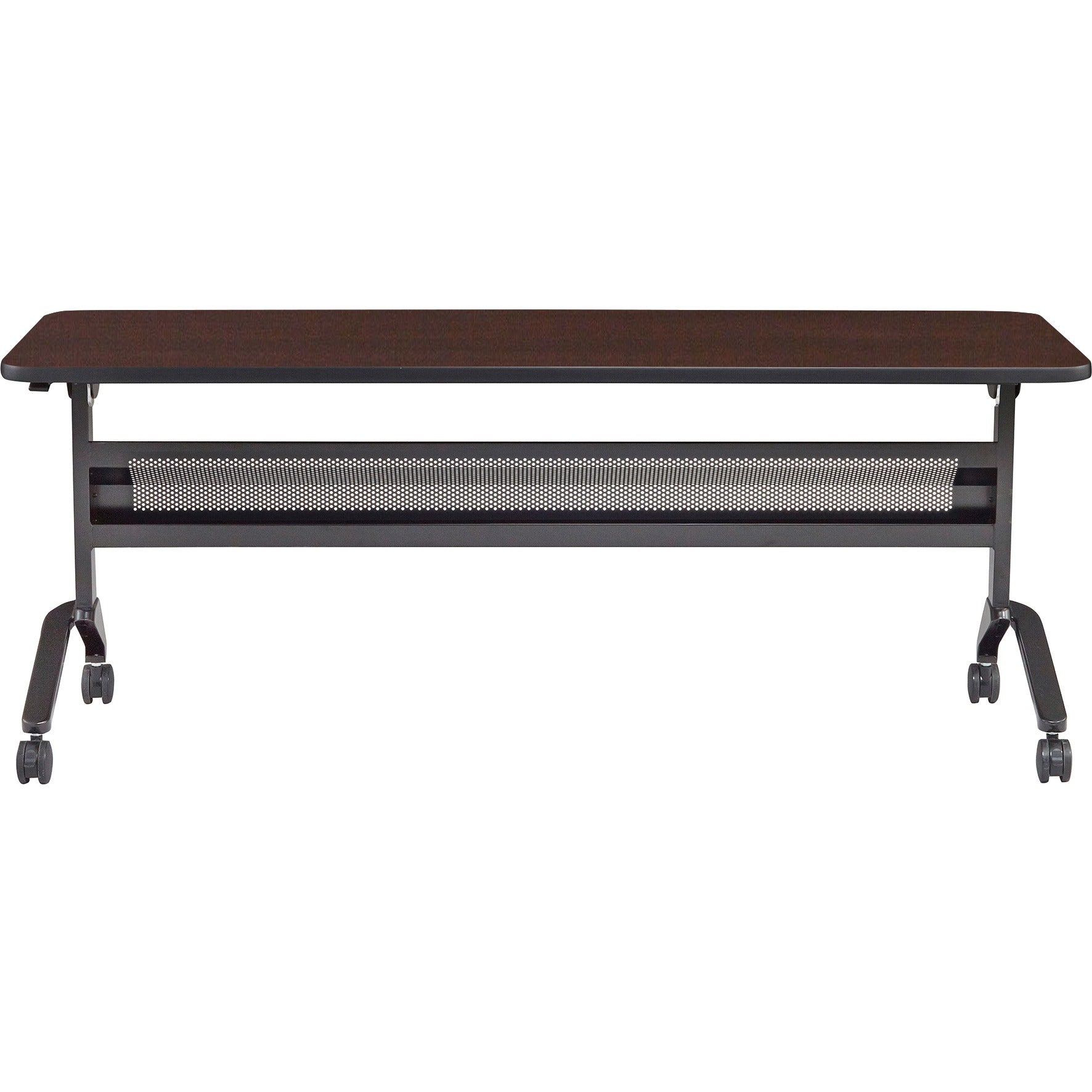 safco-flip-n-go-rectangular-training-table-for-table-topmocha-rectangle-top-black-base-150-lb-capacity-x-72-table-top-width-x-24-table-top-depth-x-120-table-top-thickness-29-height-assembly-required-low-pressure-laminate-lpl-top_saflf2472tsldcm - 2