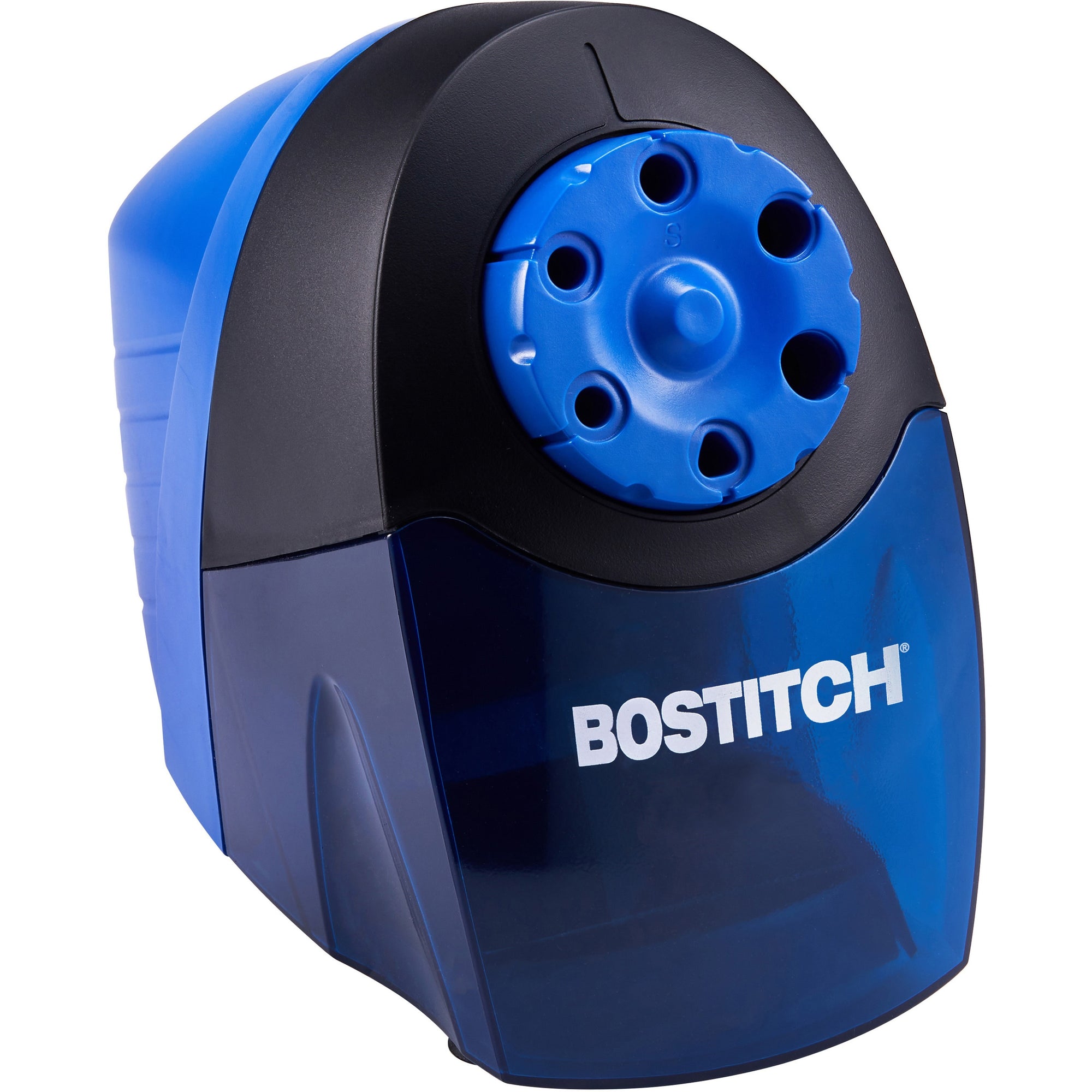 Bostitch QuietSharp? Antimicrobial Classroom Electric Pencil Sharpener - 6 Hole(s) - Helical - Blue - 1 Each - 4