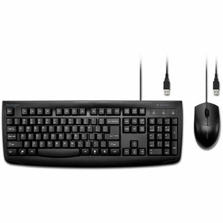 Kensington Pro Fit Washable Wired Desktop Set - USB Cable Keyboard - 104 Key - USB Cable Mouse - Optical - 1600 dpi - 3 Button - Rugged - Scroll Wheel - Symmetrical