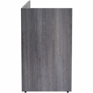 Lorell Essentials Series Reception Return - 1" Top, 42" x 24"41.5" - Material: Laminate - Finish: Weathered Charcoal