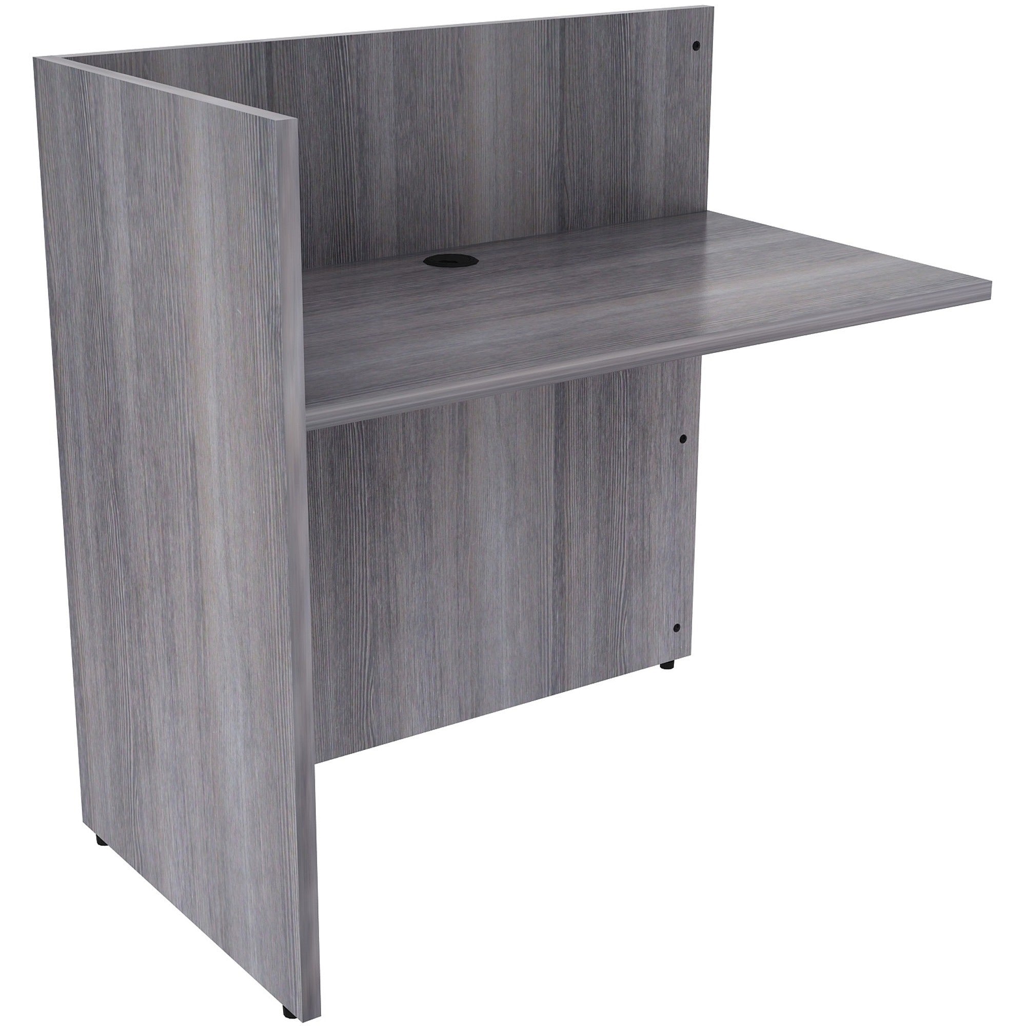 lorell-essentials-series-reception-return-1-top-42-x-24415-material-laminate-finish-weathered-charcoal_llr18308 - 1