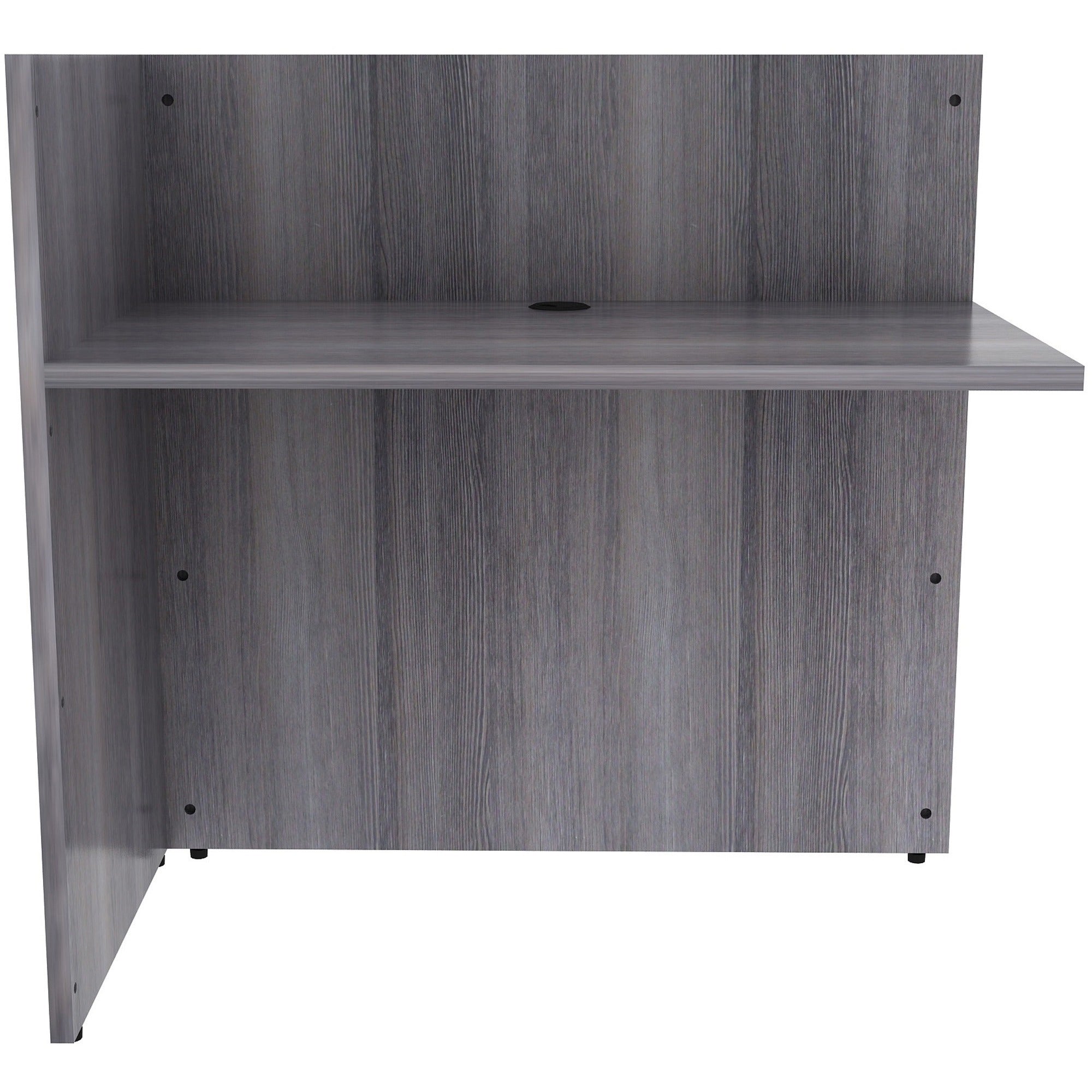 lorell-essentials-series-reception-return-1-top-42-x-24415-material-laminate-finish-weathered-charcoal_llr18308 - 2