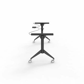 Lorell Spry Nesting Training Table Base - Black Folding Base - 2 Legs - 29.50" Height - Assembly Required - Cold-rolled Steel (CRS) - 1 Each