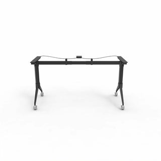 Lorell Spry Nesting Training Table Base - Black Folding Base - 2 Legs - 29.50" Height - Assembly Required - Cold-rolled Steel (CRS) - 1 Each