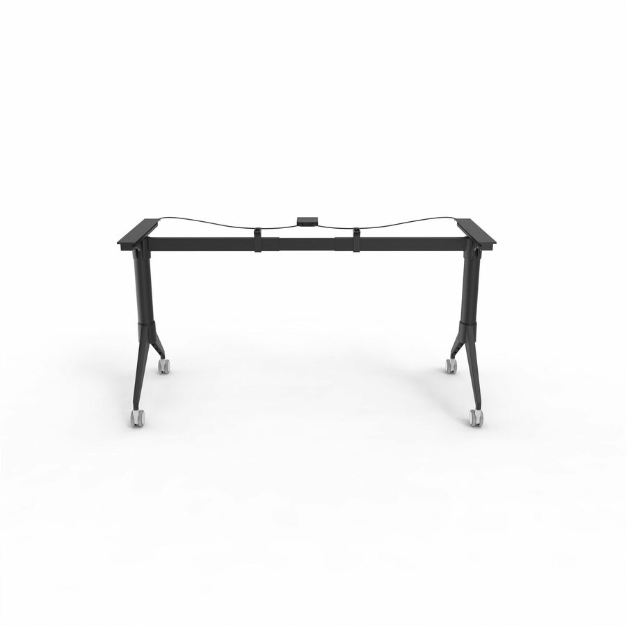 Lorell Spry Nesting Training Table Base - Black Folding Base - 2 Legs - 29.50" Height - Assembly Required - Cold-rolled Steel (CRS) - 1 Each