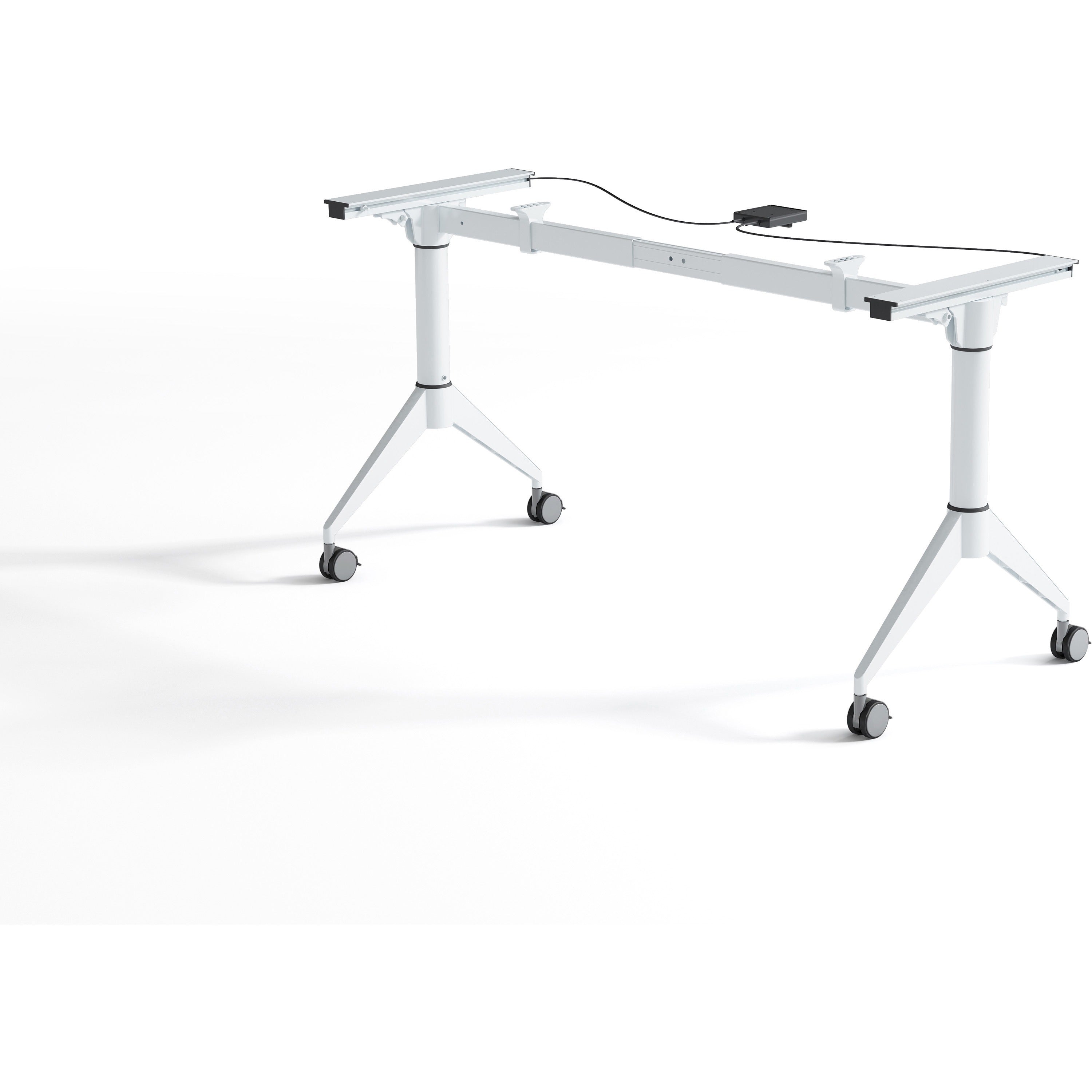 lorell-spry-nesting-training-table-base-white-folding-base-2-legs-2950-height-assembly-required-cold-rolled-steel-crs-1-each_llr60739 - 1