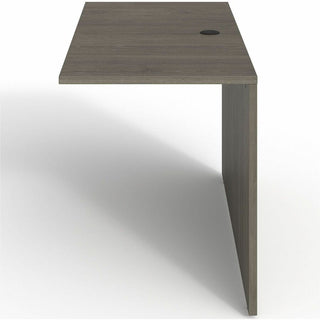 Lorell Prominence 2.0 Bridge - 48" x 24"29" , 1" Top, 0.1" Edge - Band Edge - Material: Particleboard - Finish: Gray Elm, Thermofused Melamine (TFM), Laminate