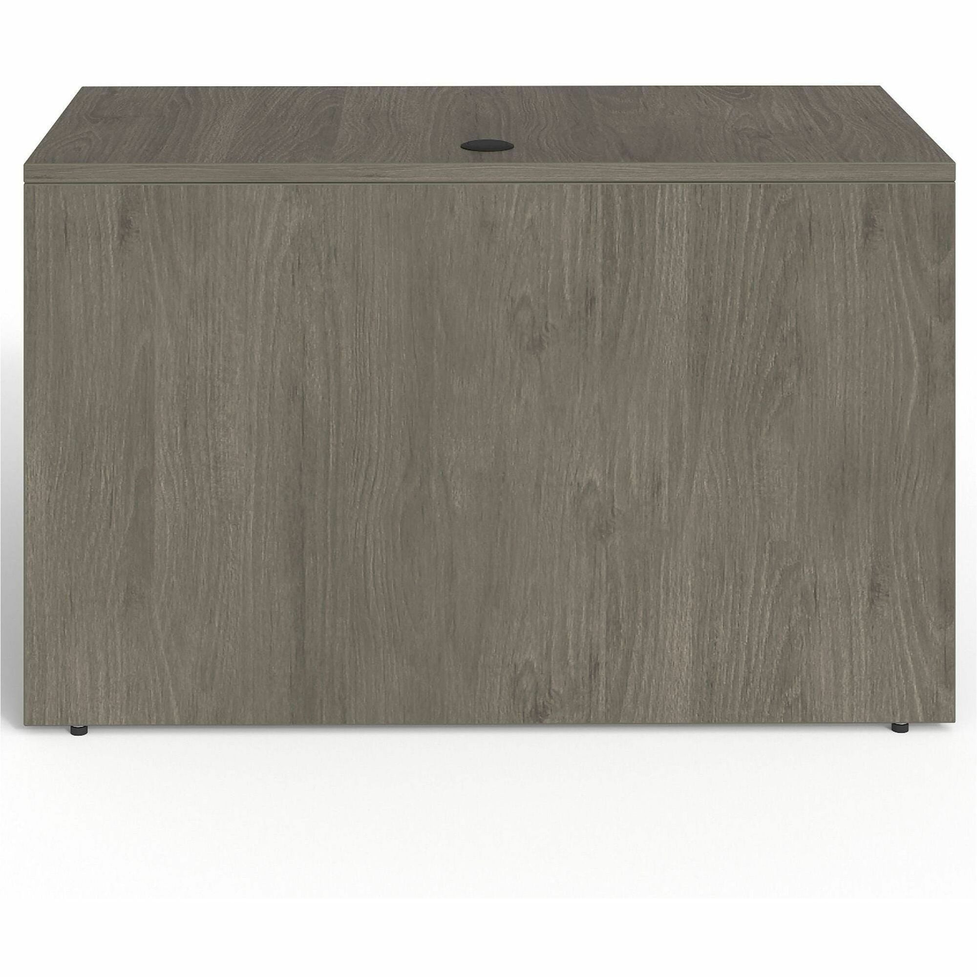 Lorell Prominence 2.0 Bridge - 48" x 24"29" , 1" Top, 0.1" Edge - Band Edge - Material: Particleboard - Finish: Gray Elm, Thermofused Melamine (TFM), Laminate