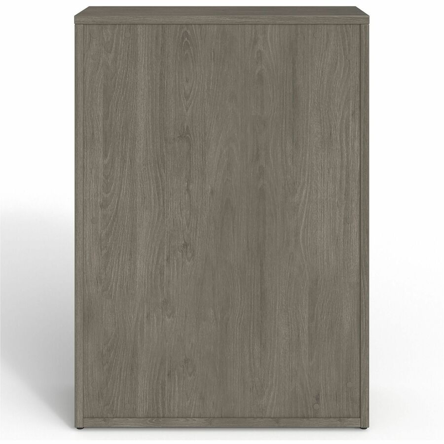 Lorell Prominence 2.0 Bookcase - 34" x 12"48" , 1" Top, 0.1" Edge - 4 Shelve(s) - 3 Adjustable Shelf(ves) - Material: Particleboard, Thermofused Melamine (TFM) - Finish: Gray Elm