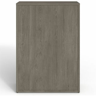 Lorell Prominence 2.0 Bookcase - 34" x 12"48" , 1" Top, 0.1" Edge - 4 Shelve(s) - 3 Adjustable Shelf(ves) - Material: Particleboard, Thermofused Melamine (TFM) - Finish: Gray Elm
