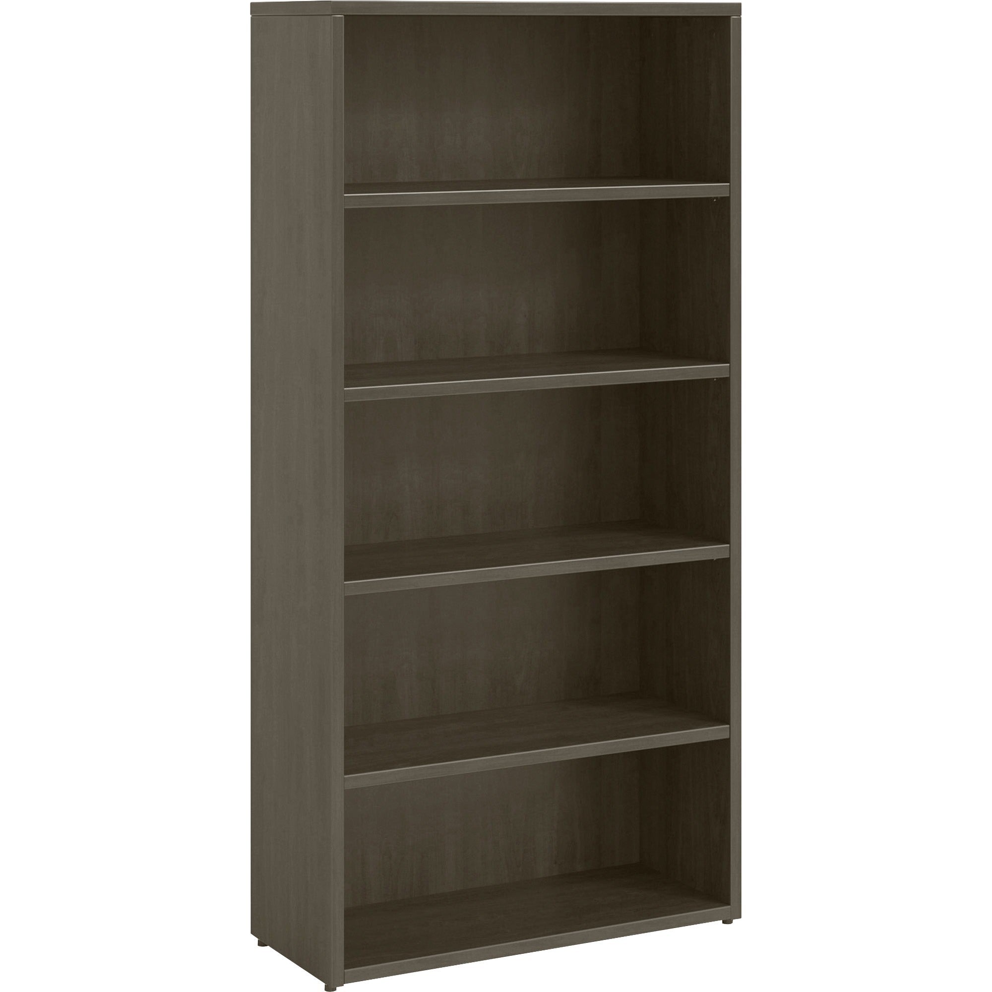 lorell-prominence-20-bookcase-34-x-1269--1-top-01-edge-5-shelves-4-adjustable-shelfves-material-particleboard-finish-gray-elm_llrpbk3469ge - 1