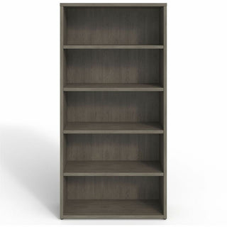 Lorell Prominence 2.0 Bookcase - 34" x 12"69" , 1" Top, 0.1" Edge - 5 Shelve(s) - 4 Adjustable Shelf(ves) - Material: Particleboard - Finish: Gray Elm