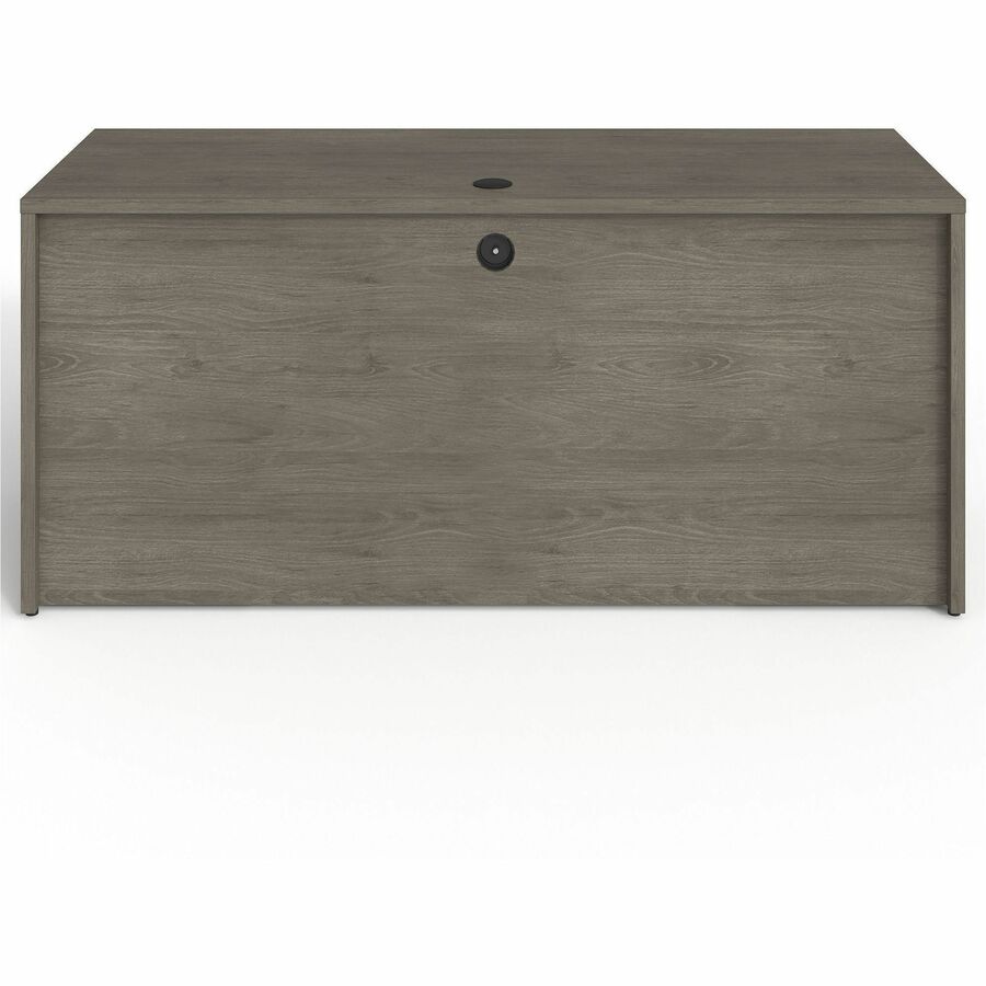 Lorell Prominence 2.0 Double-Pedestal Credenza - 66" x 24"29" , 1" Top, 0.1" Edge - 2 x File Drawer(s) - Double Pedestal on Left/Right Side - Band Edge - Material: Particleboard - Finish: Thermofused Melamine (TFM)