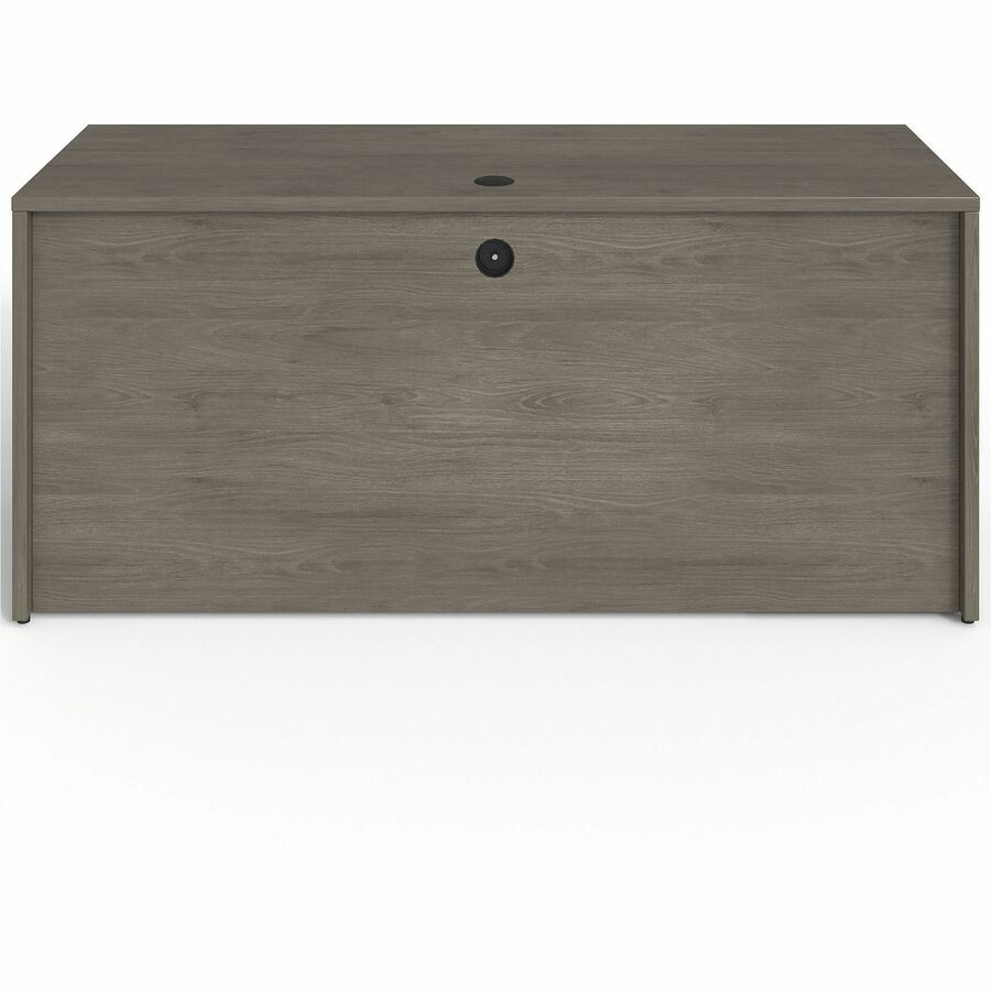 Lorell Prominence 2.0 Left-Pedestal Credenza - 66" x 24"29" , 1" Top, 0.1" Edge - 2 x File Drawer(s) - Single Pedestal on Left Side - Band Edge - Material: Particleboard - Finish: Thermofused Melamine (TFM)