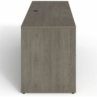 Lorell Prominence 2.0 Left-Pedestal Credenza - 66" x 24"29" , 1" Top, 0.1" Edge - 2 x File Drawer(s) - Single Pedestal on Left Side - Band Edge - Material: Particleboard - Finish: Thermofused Melamine (TFM)