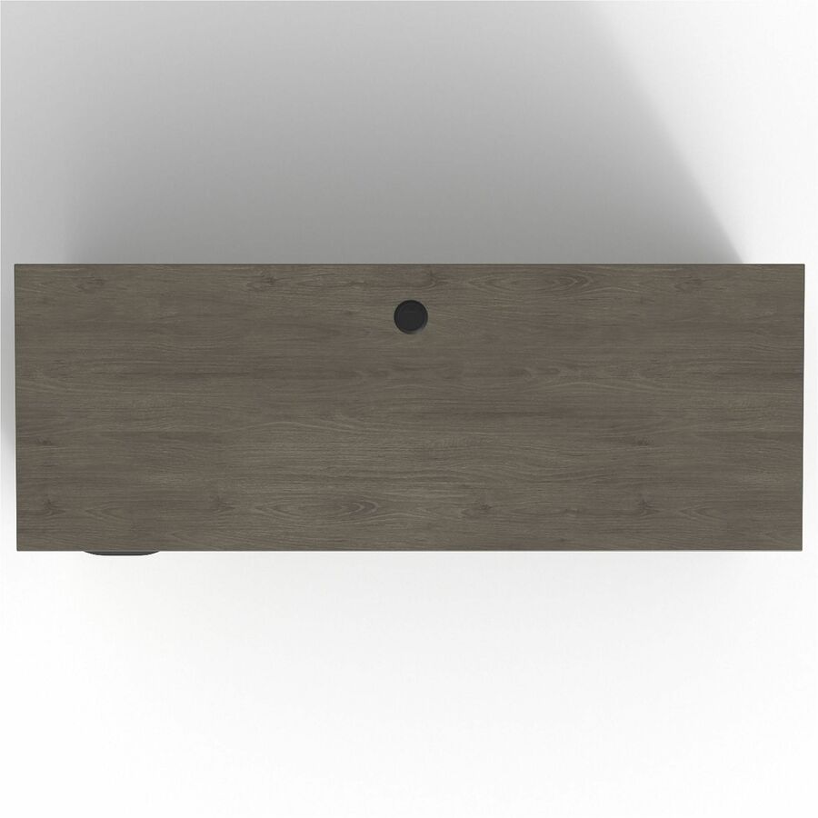Lorell Prominence 2.0 Left-Pedestal Credenza - 66" x 24"29" , 1" Top, 0.1" Edge - 2 x File Drawer(s) - Single Pedestal on Left Side - Band Edge - Material: Particleboard - Finish: Thermofused Melamine (TFM)