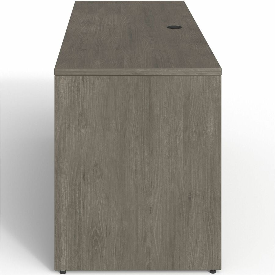 Lorell Prominence 2.0 Left-Pedestal Credenza - 66" x 24"29" , 1" Top, 0.1" Edge - 2 x File Drawer(s) - Single Pedestal on Left Side - Band Edge - Material: Particleboard - Finish: Thermofused Melamine (TFM)
