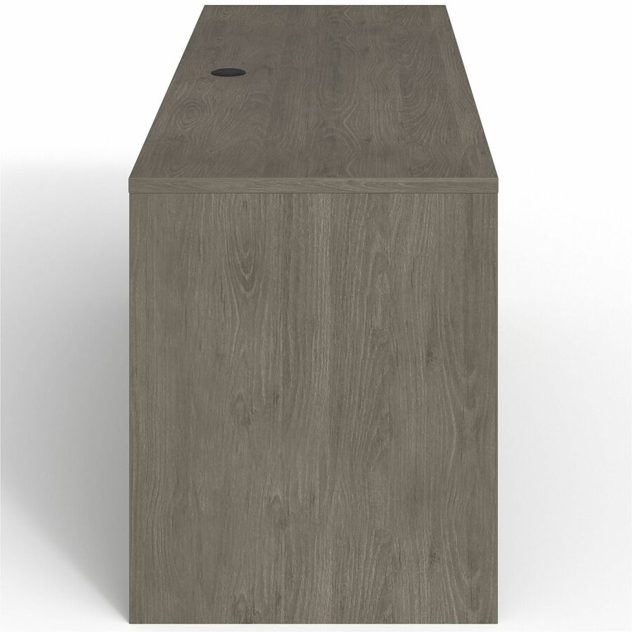 Lorell Prominence 2.0 Right-Pedestal Credenza - 66" x 24"29" , 1" Top, 0.1" Edge - 2 x File Drawer(s) - Single Pedestal on Right Side - Band Edge - Material: Particleboard - Finish: Thermofused Melamine (TFM)