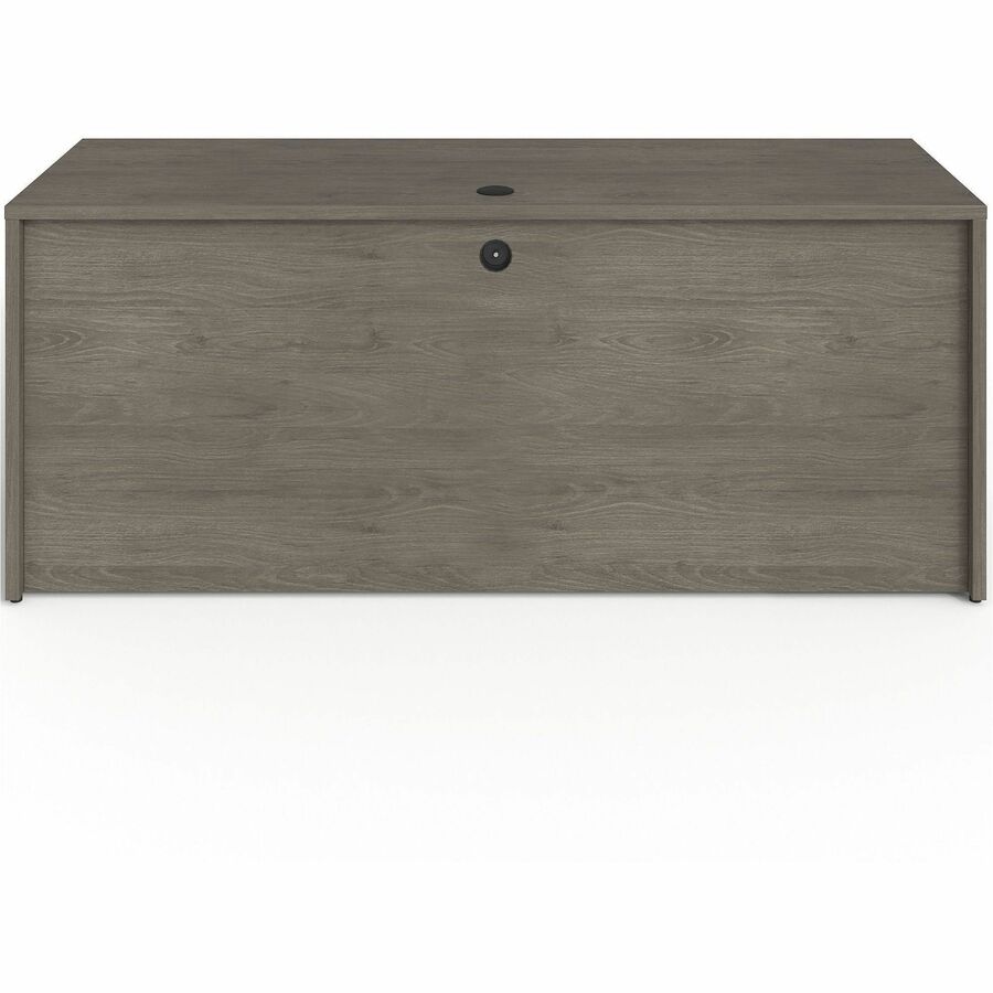 Lorell Prominence 2.0 Left-Pedestal Credenza - 72" x 24"29" , 1" Top, 0.1" Edge - 2 x File Drawer(s) - Single Pedestal on Left Side - Band Edge - Material: Particleboard - Finish: Thermofused Melamine (TFM)