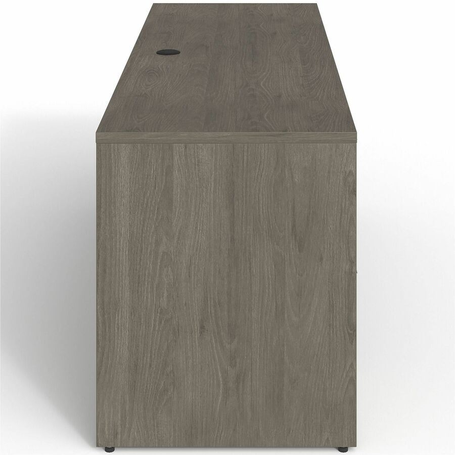 Lorell Prominence 2.0 Left-Pedestal Credenza - 72" x 24"29" , 1" Top, 0.1" Edge - 2 x File Drawer(s) - Single Pedestal on Left Side - Band Edge - Material: Particleboard - Finish: Thermofused Melamine (TFM)
